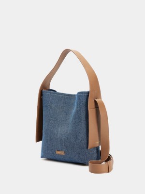 Bolso Tote Songmont Drippy Medium Mujer Azules | CJZ8333IU